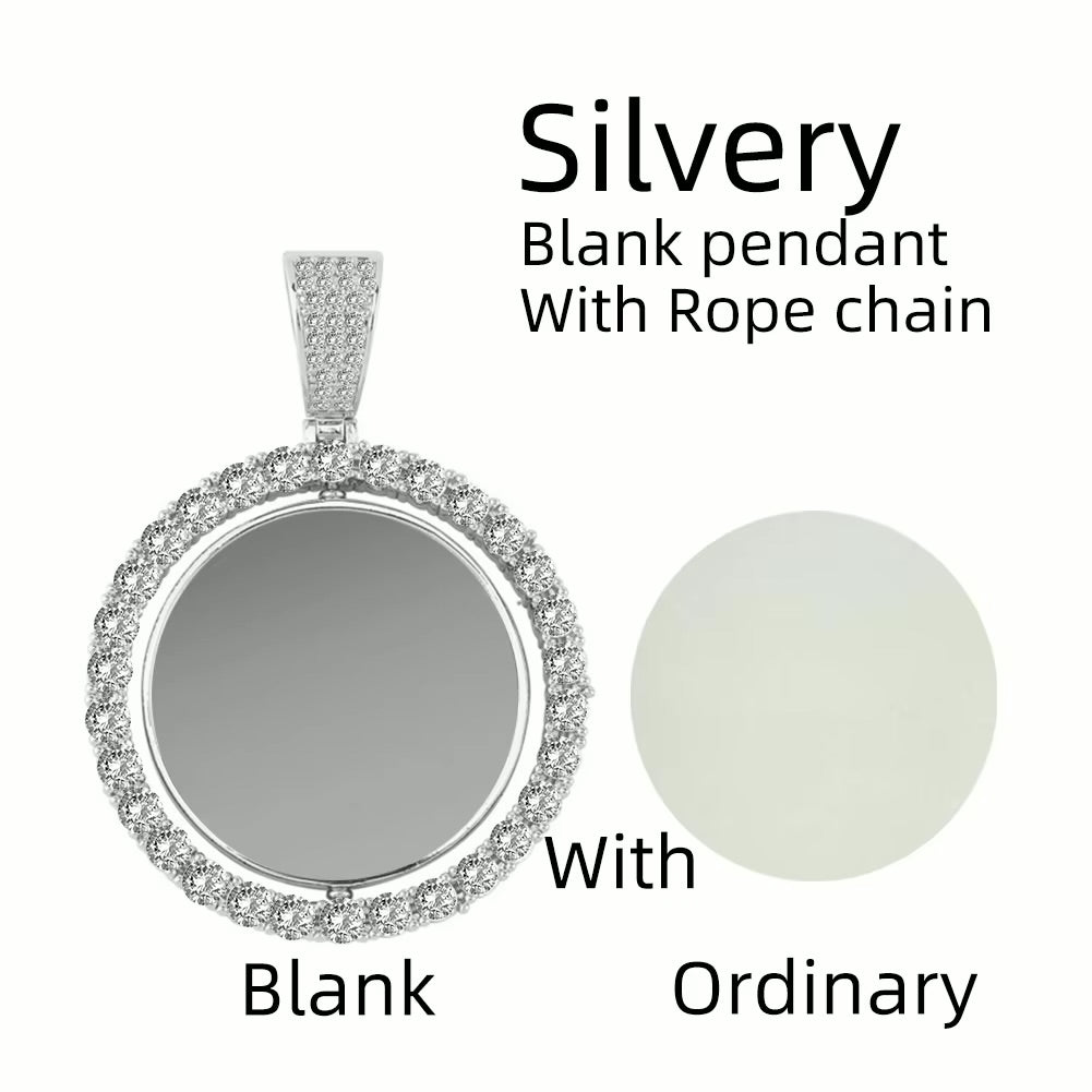 Custom Premium rotating luxury photo necklace