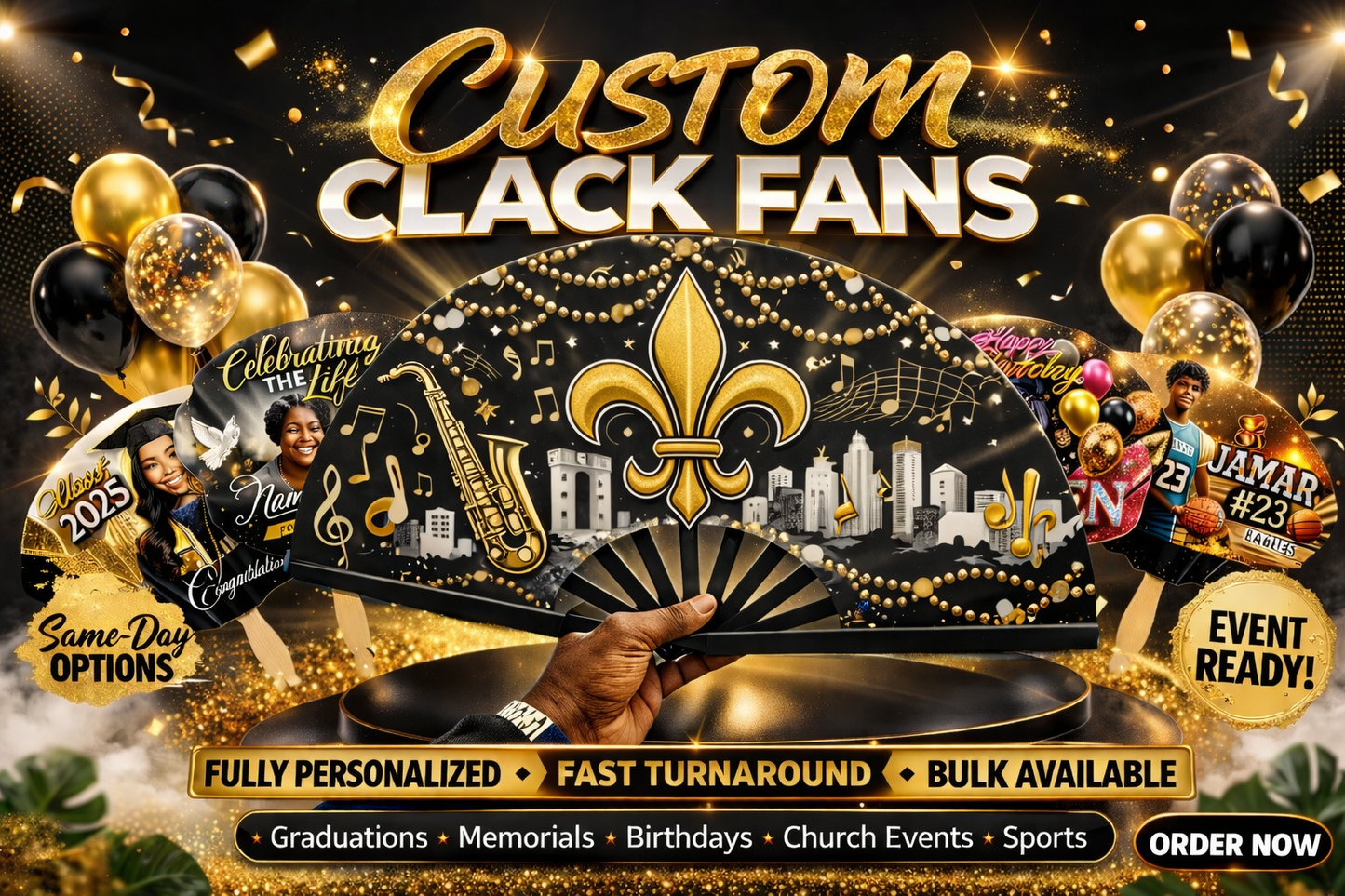 Custom clack fan