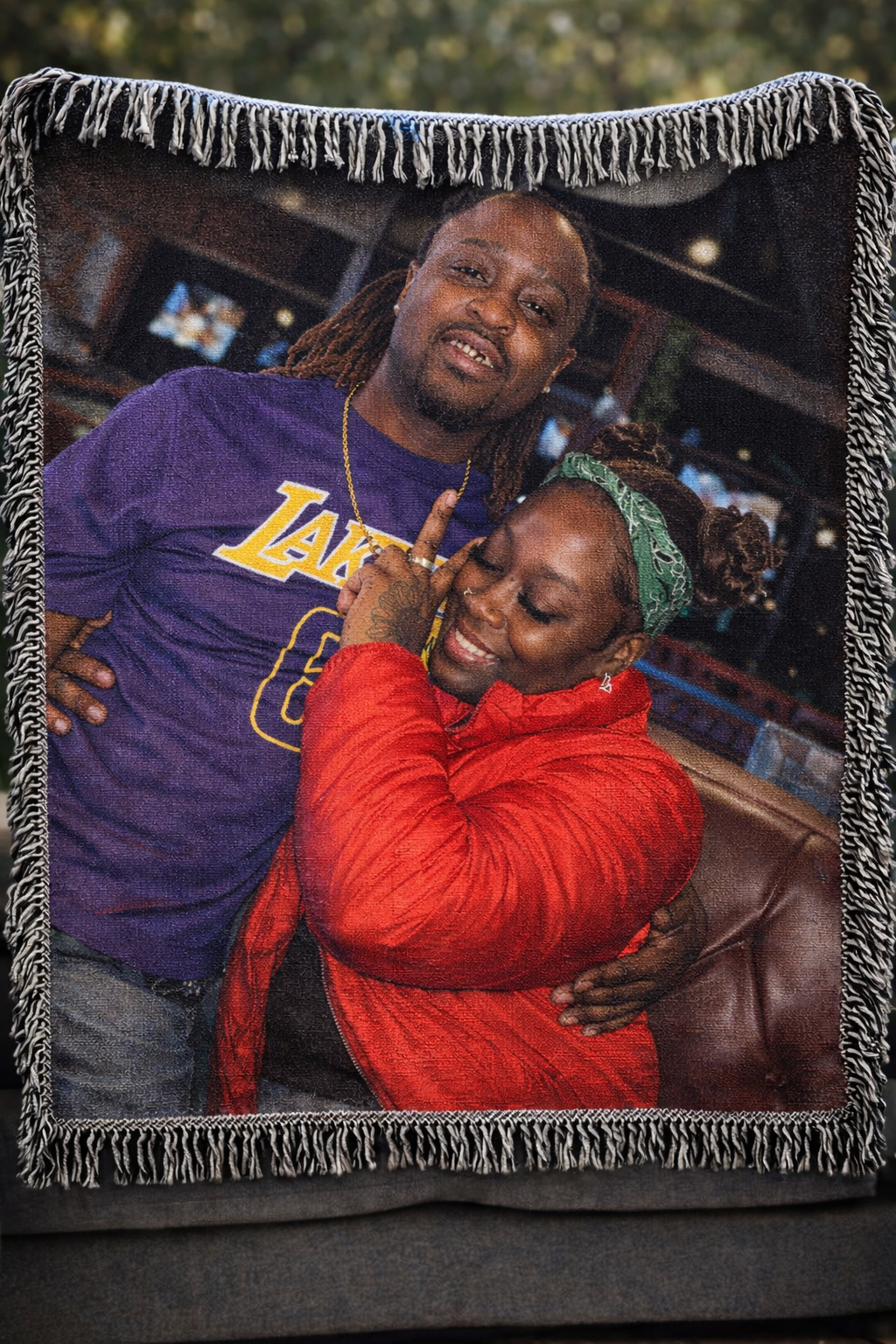Customized photo blanket + free pillow