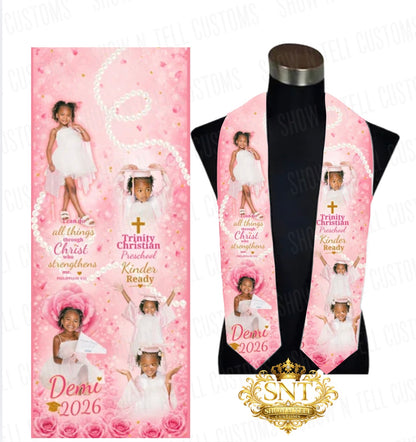 Custom Graduation Stole / Personalized Memorial Sash