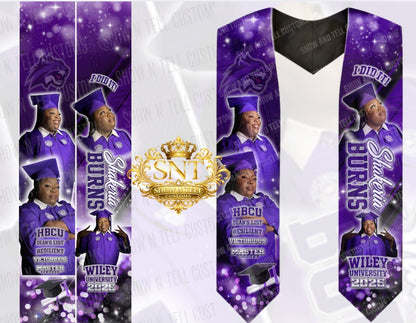Custom Graduation Stole / Personalized Memorial Sash
