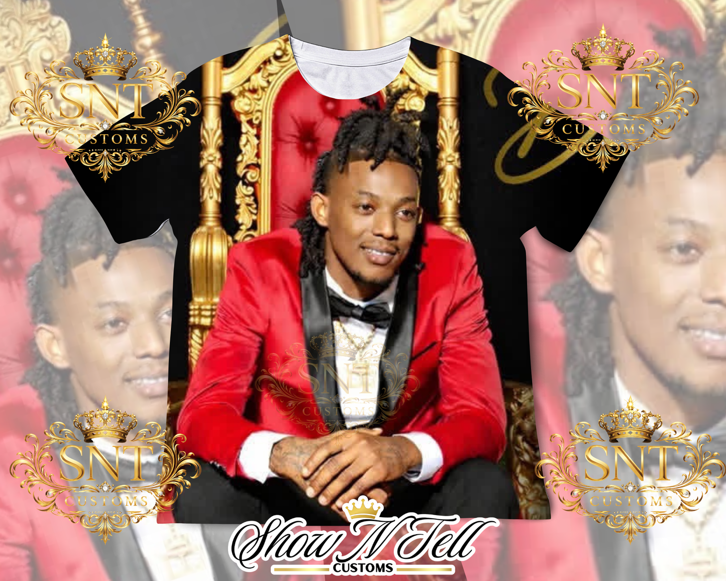 Single image ONLY 3d ALL OVER TEE( no designing will be done) $15/20/25 SPECIAL