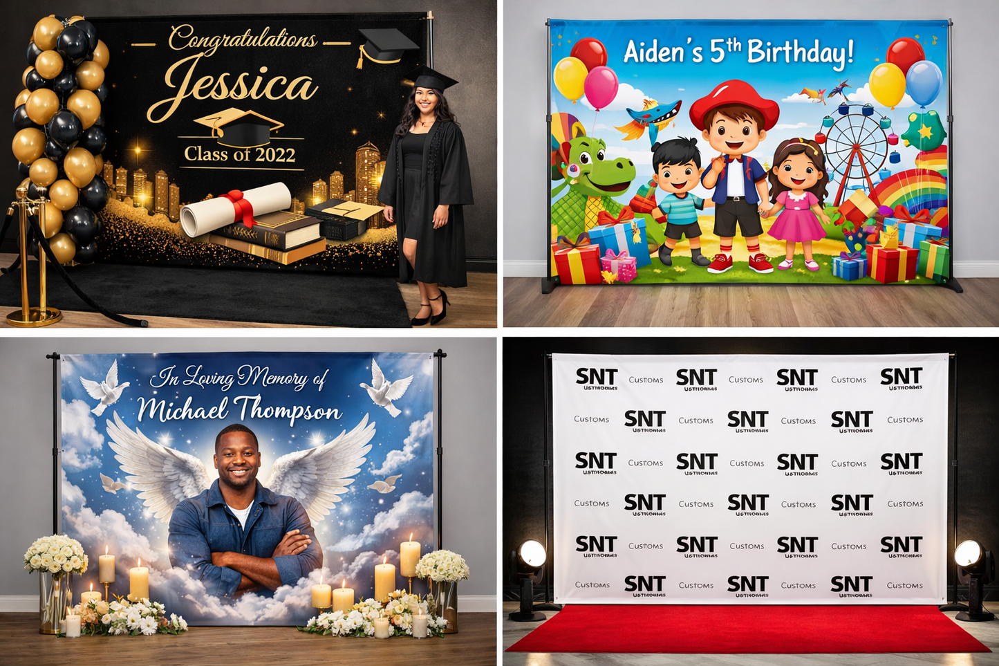 Custom banners and  backdrop