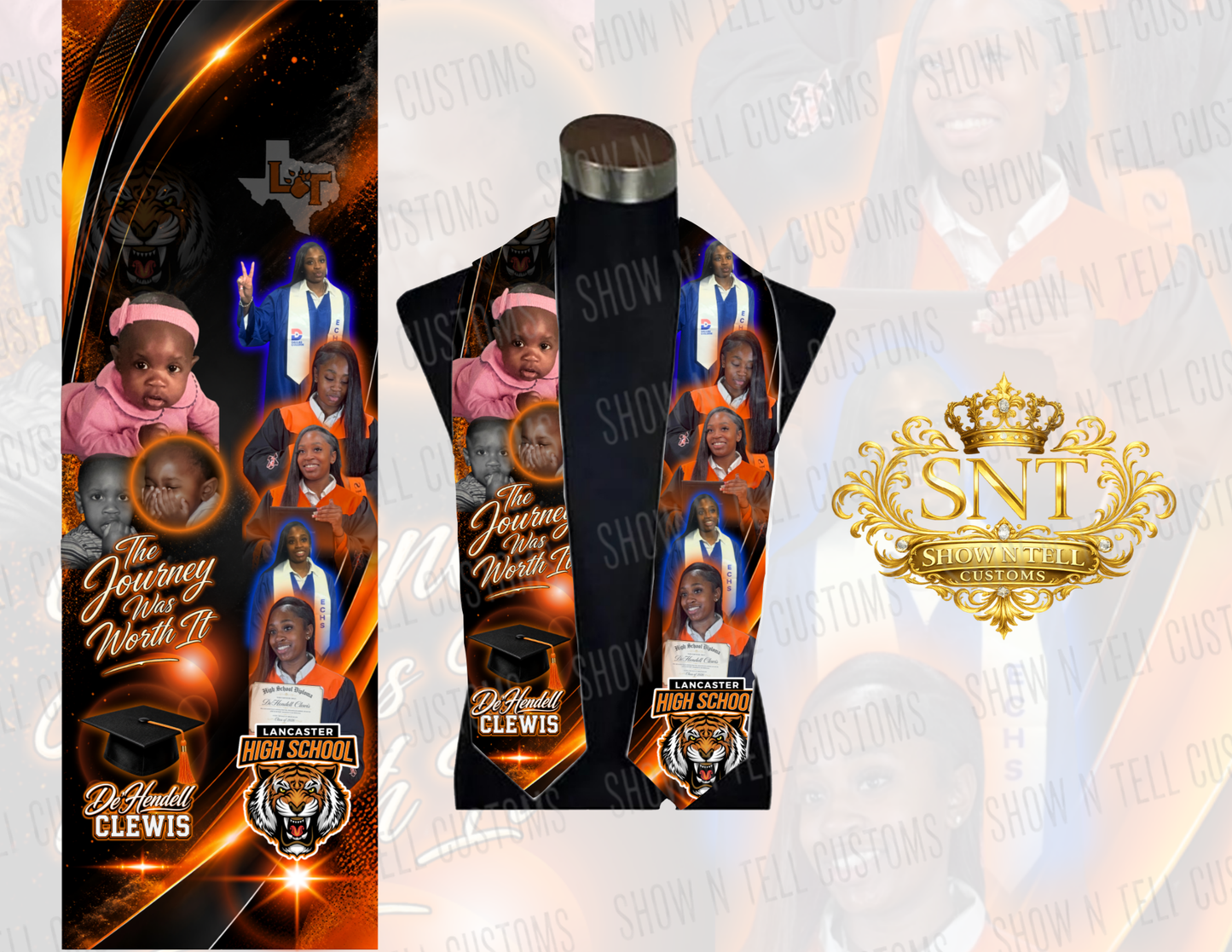 Custom Graduation Stole / Personalized Memorial Sash
