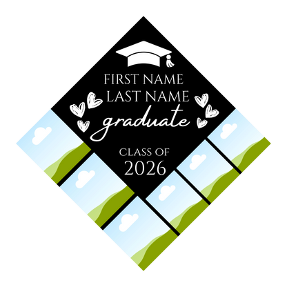 Personalized graduation cap TOPPER(not the actual cap)with free photo tassel