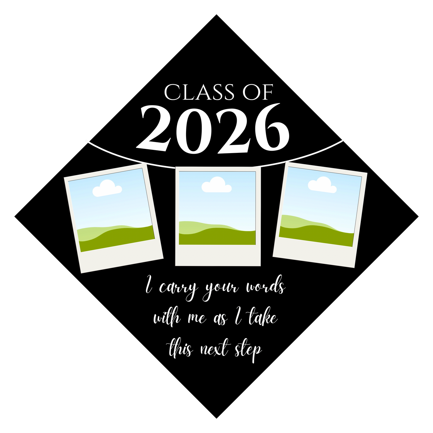 Personalized graduation cap TOPPER(not the actual cap)with free photo tassel