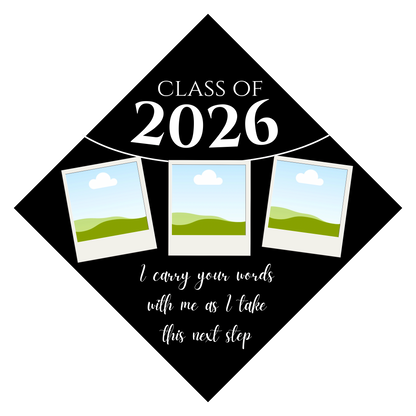 Personalized graduation cap TOPPER(not the actual cap)with free photo tassel