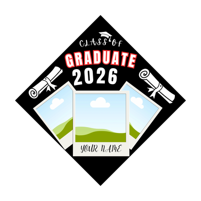 Personalized graduation cap TOPPER(not the actual cap)with free photo tassel