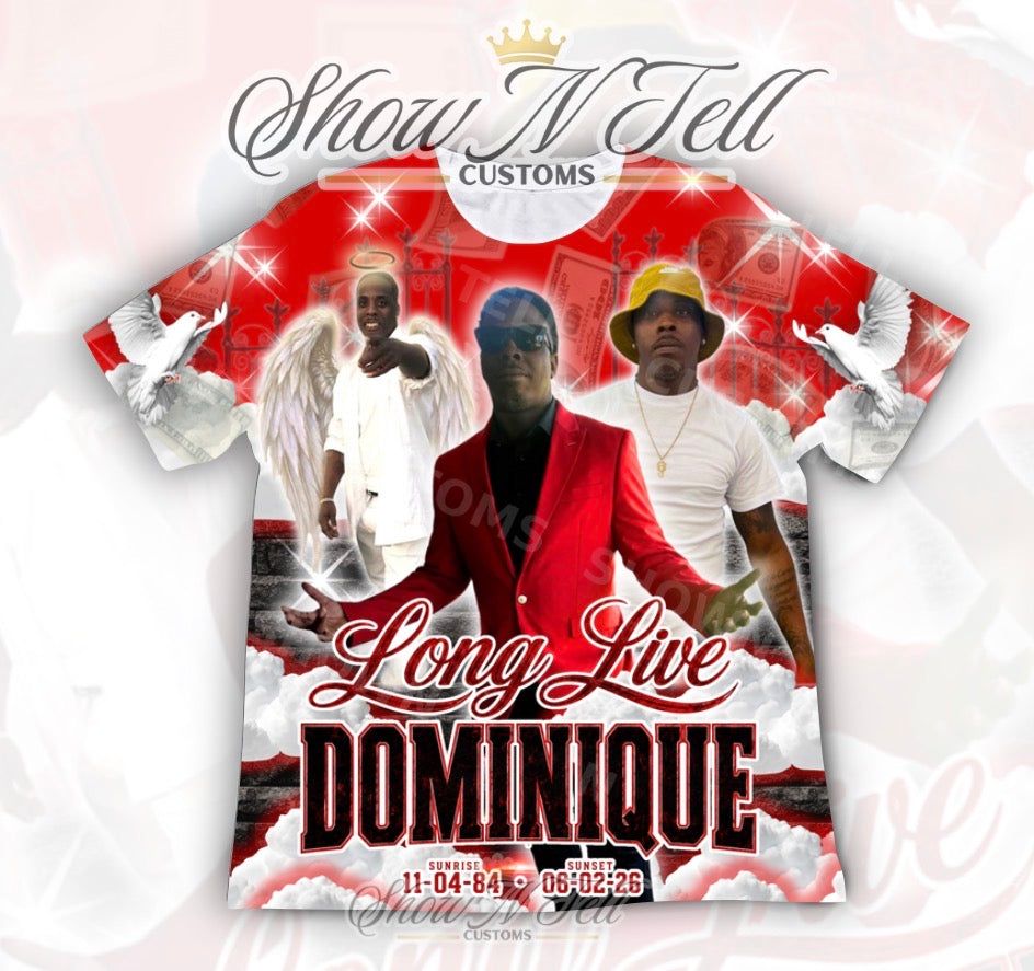 Dominique 3d ALL OVER TEE