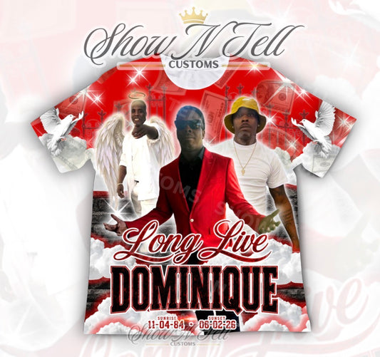 Dominique 3d ALL OVER TEE