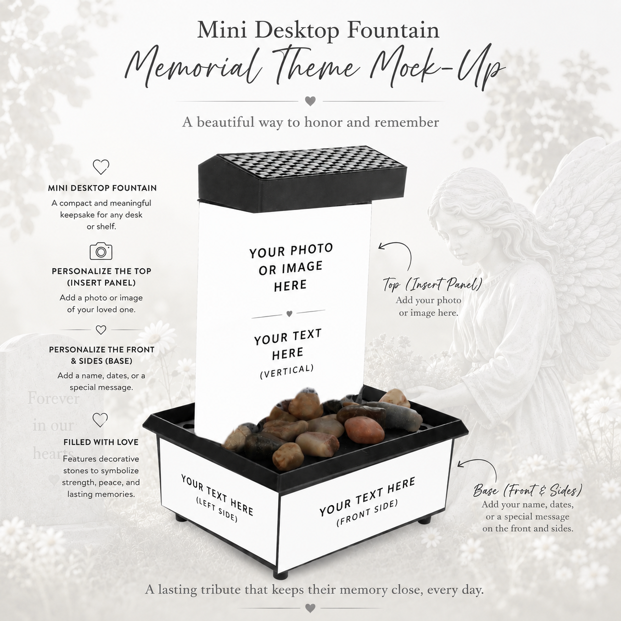 Custom Desk / Entry way Fountain / memorial fountain / wedding fountain