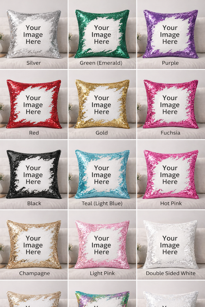 Custom Photo Sequin Pillow Case