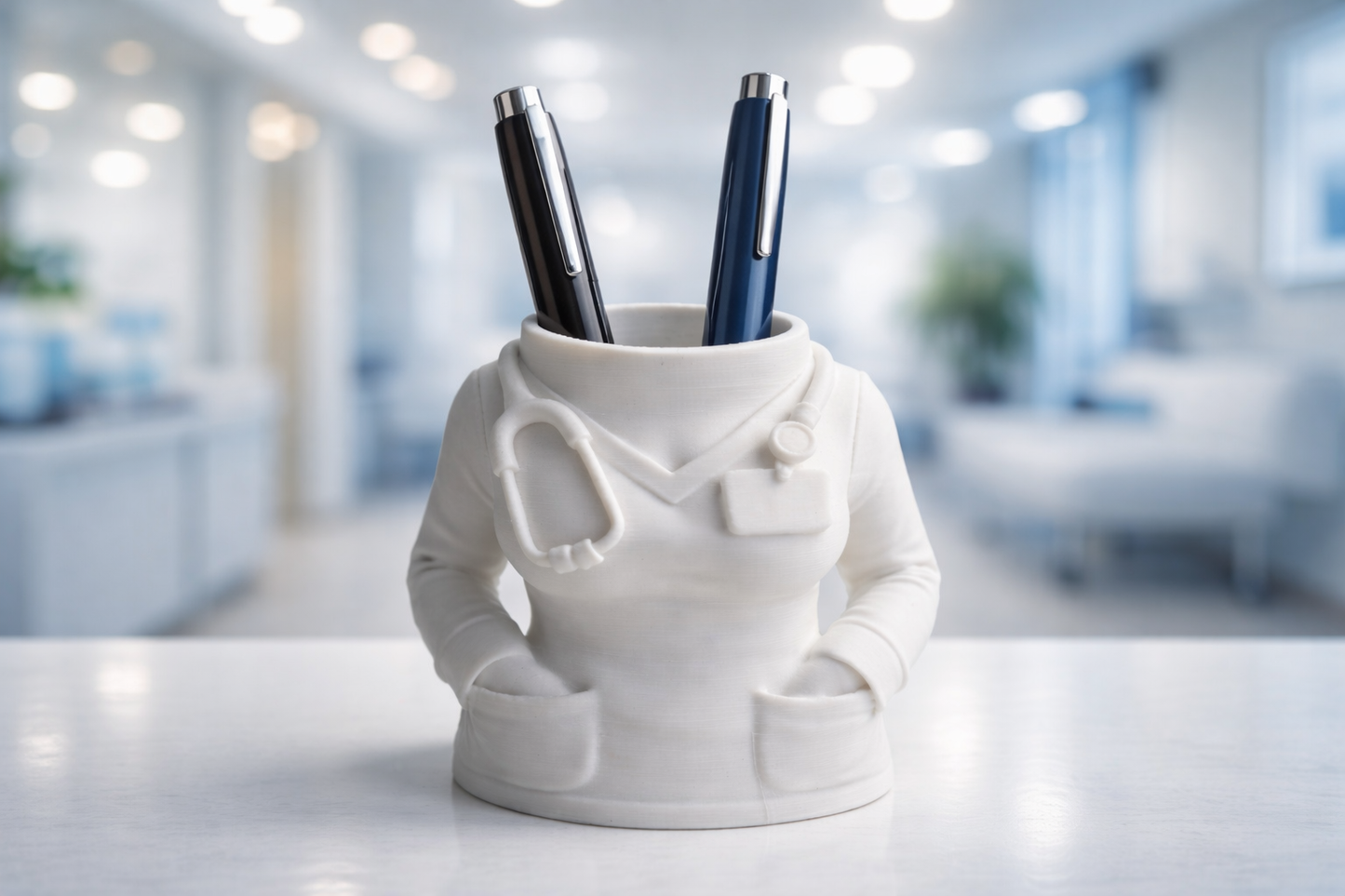 Custom 3D Printed Medical Scrub Pen Holder – Desk Organizer
