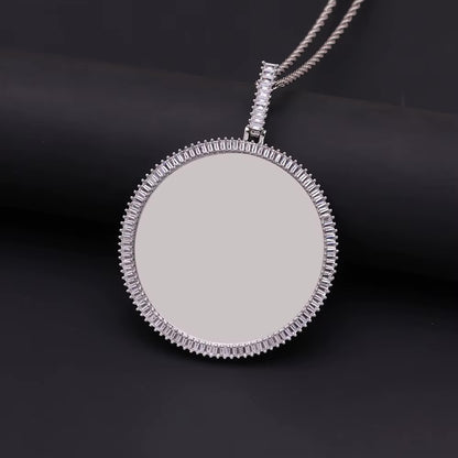 Custom XL CIRCLE Premium luxury photo necklace