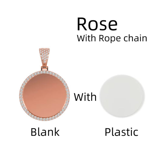 Custom Premium luxury photo necklace (Classic circle)