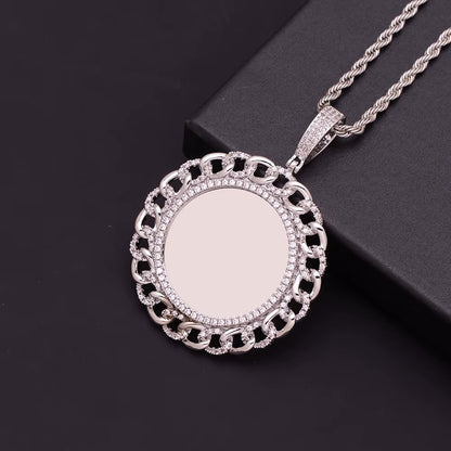 Custom Premium luxury Cuban link photo necklace