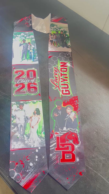 Custom Graduation Stole / Personalized Memorial Sash